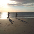 Bobbie's photo of her friends on their beach walk