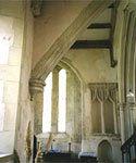 Image of the view into the north transept at Kirtling parish church
