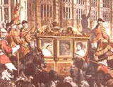 Image of Queen Victoria on her way to the State Opening of Parliament