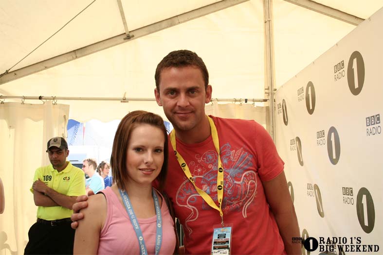 Scott Mills in the signing tent