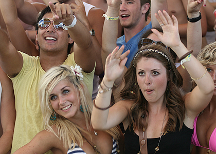 Greg James, Judge Jules and Dave Pearce spend the day at BCM in Magaluf