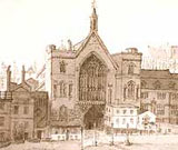 Image of a drawing of New Palace Yard at Westminister