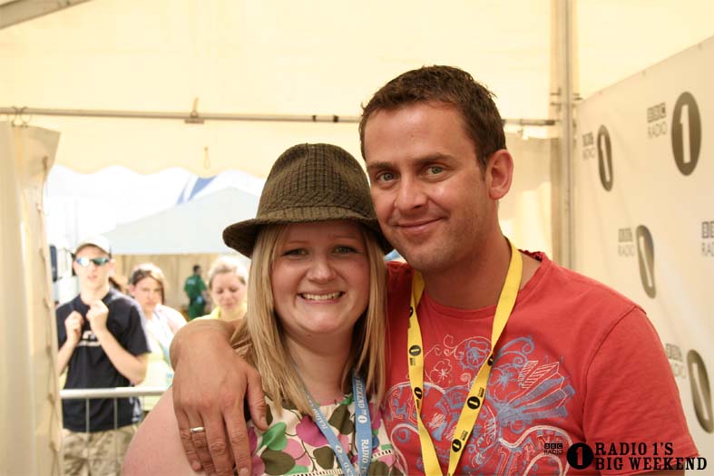Scott Mills in the signing tent