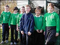 Picture: pupils in the garden of their school