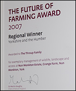 Award certificate