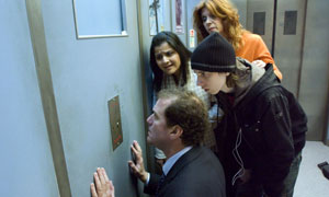 Douglas Hodge, Rasmus Hardiker, Nina Wadia & Siobhan Redmond in Lift