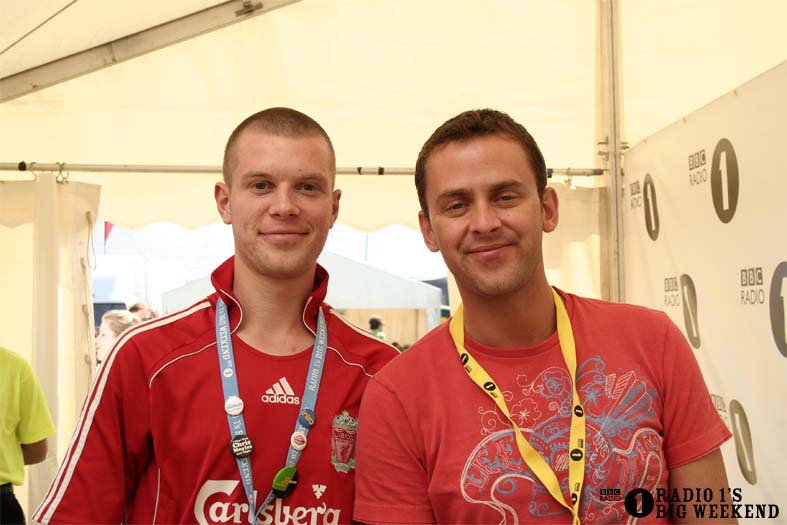 Scott Mills in the signing tent
