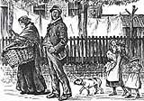 'Punch' cartoon image of a poor Victorian rural family