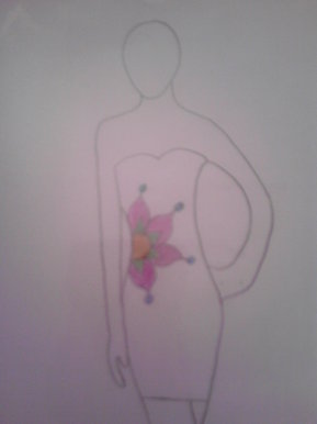 Dress with flower