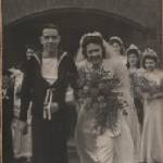 This shows my parents on their wedding day.  My father served on SS Cameron