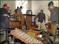 دھماکے کے بعد کا منظر