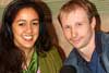 Sareda Dirir and Bronze medal winning gymnast John Smethurst