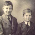 Graham and his elder brother John at Christmas 1941 - after recovering on a diet including 'special custard' - actually rich Devon cream - from their malnutrition ordeal at an earlier evacuee billet Graham and his elder brother John at Christmas 1941 - after recovering on a diet including 'special custard' - actually rich Devon cream - from their malnutrition ordeal at an earlier evacuee billet