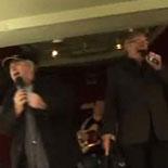Hugo Duncan and David Dunseith on stage in Portrush