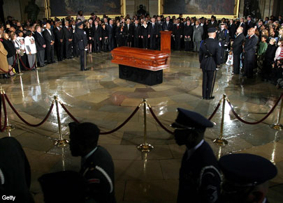 Rosa Park's casket lies in state at the Capitol