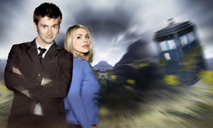 David Tennant as The Doctor and Billie Piper as Rose