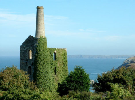 Historical engine house near St Agnes