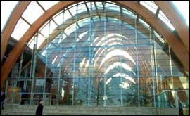 Outside Sheffield's Winter Garden