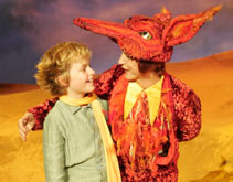 An off camera moment for the Little Prince and the Fox