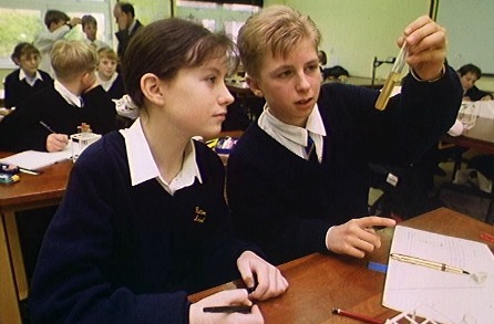 School children in a science lesson. school children in a science lesson