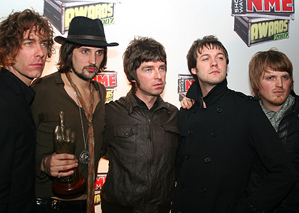 Backstage at the NME Awards