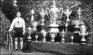 Ernest Payne with his trophies: 1910