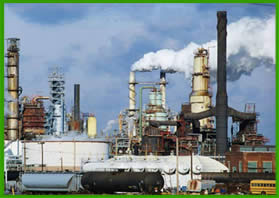 Factory belching chemicals and smoke