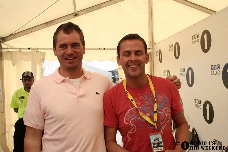Scott Mills in the signing tent