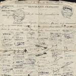 The document which my Grandmother had to take to the local Police Station, so that French Police could sign every day to say she was still in the same area. The document which my Grandmother had to take to the local Police Station, so that French Police could sign every day to say she was still in the same area.