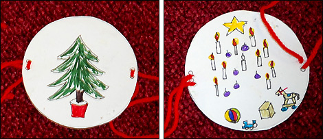 Thaumatrope - A lit Christmas tree
