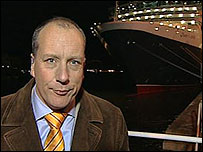 Paul Clifton dockside with Queen Victoria