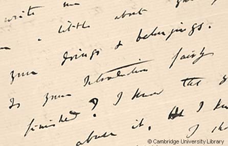 Darwin letter © Cambridge University Library