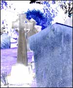 spooky graveyard