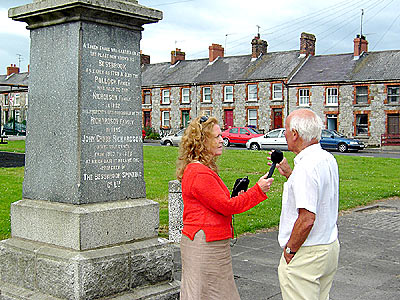 The historical monument in College Square, Bessbrook