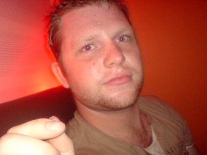Red eyes, red wall, Jim from Keatley