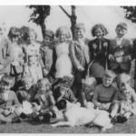 Evacuees and local children at Hassocks.  I'm third from the right.  My brother is front centre.