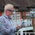 Chris Evans broadcasts live at the beginning of day 2.