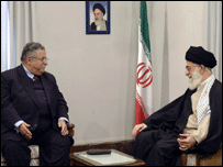 آیت علی خامنہ ای اور جلال طالبانی 