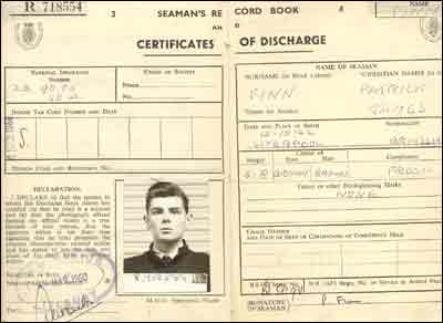 Patrick Finn's discharge certificate