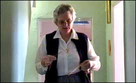 Pippa Hanbury dowsing.