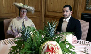 Sue Perkins and Giles Coren in Edwardian Supersize Me