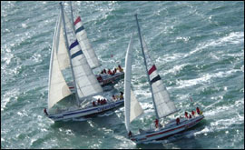 Liverpool crossing the winning line at Noirmont Point