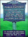 Public footpath sign