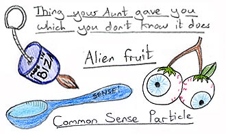 Thing, Alien Fruit and Common Sense Particle by Siona Ward