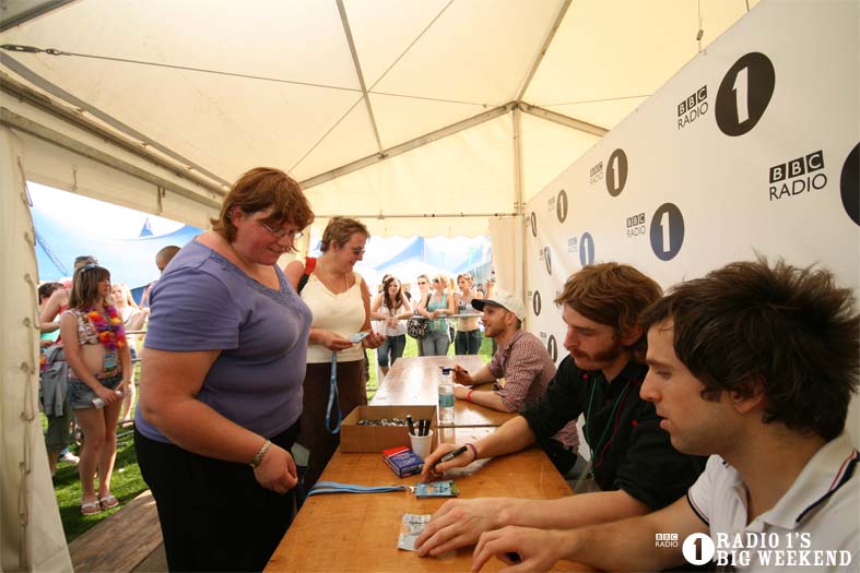 Signing sessions with The Hoosiers