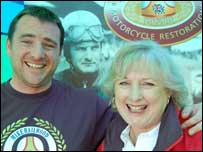 Pauline and Dave at the TT 2008