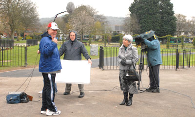 Tad-cu bumps into Mrs Evans in the park