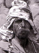 A photograph that shows a Turkish soldier taken prisoner in Mesopotamia by the Allies in 1917