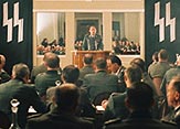Reconstruction of Himmler's 1943 speech  which described the Jews' destruction as a 'page of glory in our history'