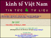 Trang web điểm tin kinh tế, xã hội của Viet-studies